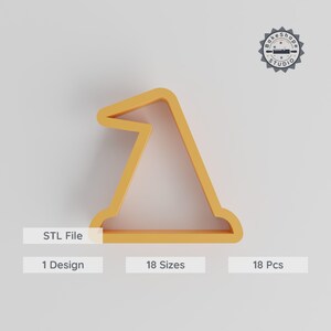 Set di 18 formine per biscotti e pasta di zucchero a forma di Cappello Parlante, da 1,9 cm a 12,7 cm, collezione Fiabe.