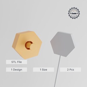 Set di stampi esagonali per cake pop, forma geometrica, design a sei lati per la stampa 3D.