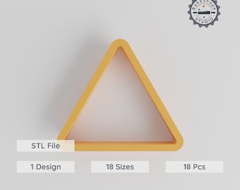 Triangle Shape Cutter Set, 18 Sizes, Geometric Triangular, Fondant, Clay & Cookie Baking