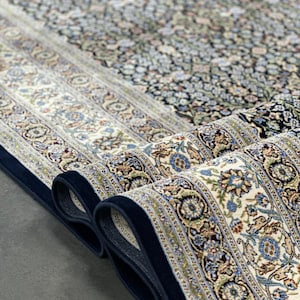 7X10 Dark Blue Silk Carpet,High Quality Silk Rug,Luxury Silk Rug,Living Room Rug,Turkish Carpet