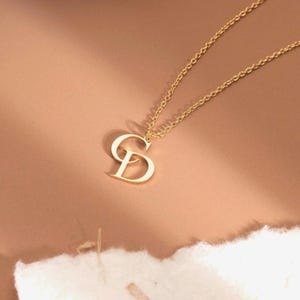 Collar personalizado con doble inicial, collar con inicial personalizada, collar de pareja, collar con colgante de dos letras, regalo de cumpleaños, regalo de aniversario
