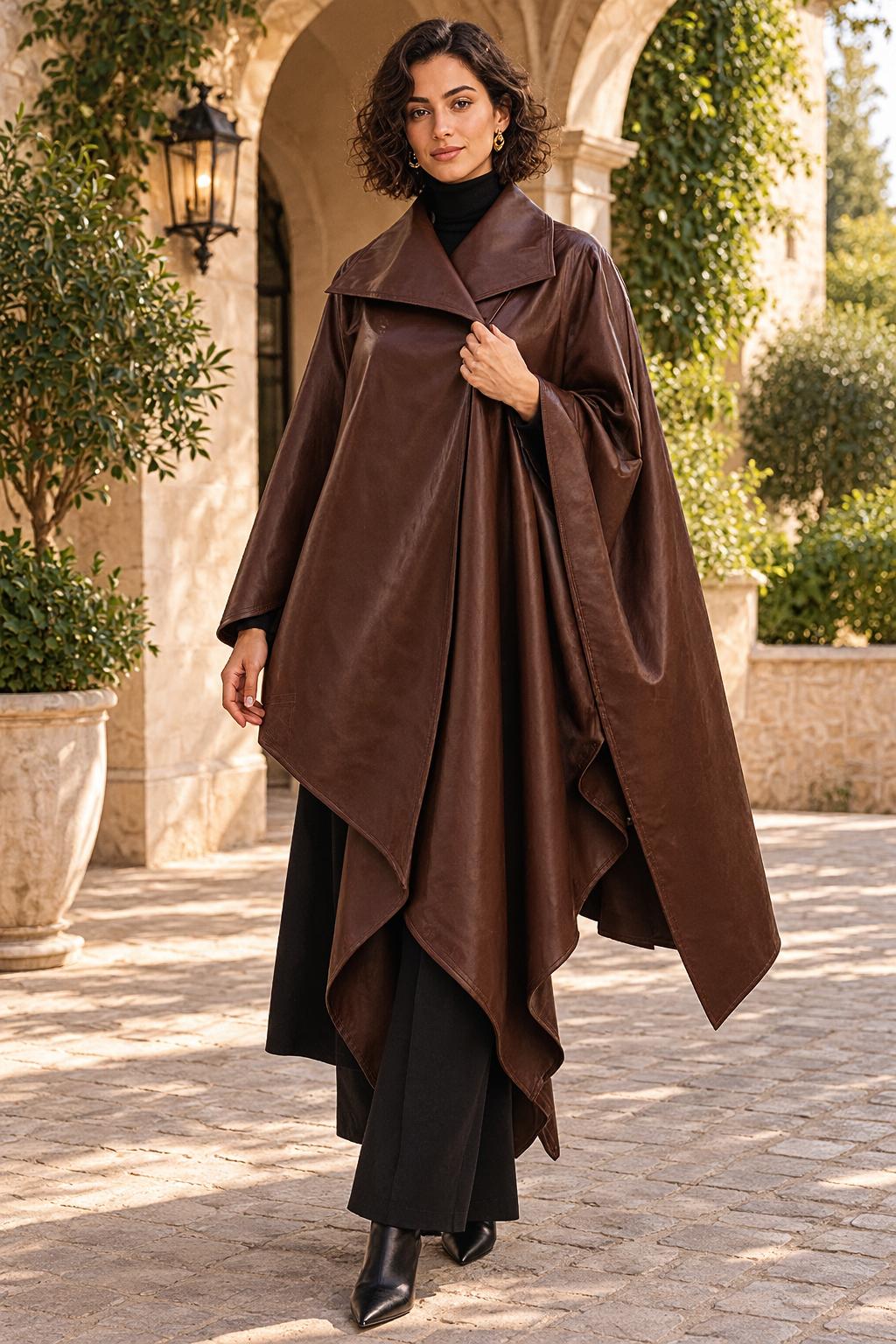 Leather Poncho - Etsy
