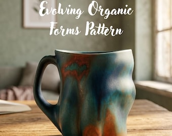 Keramikbecher Keramik Vorlage DIY Tontasse Vorlage Handgefertigte Porzellantasse Organische Keramik Kaffeetasse Einzigartige Artisan Keramik