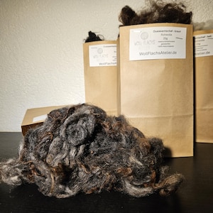 BILDUNGSPROJEKT SCHAFWOLLE 50g, regionale,gew.Rohwolle fühlen u.Unterschiede feststellen, vers.Rassen, mit Bild, Rasse- und Wollbeschreibung