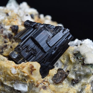 Black Vesuvianite Mineral Specimen 181g from Pakistan - Rare Crystal Healing Stone, Natural Gemstone Collectible