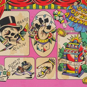American Traditional Tattoo Flash Sheet Print: Classic Tattoo Motifs