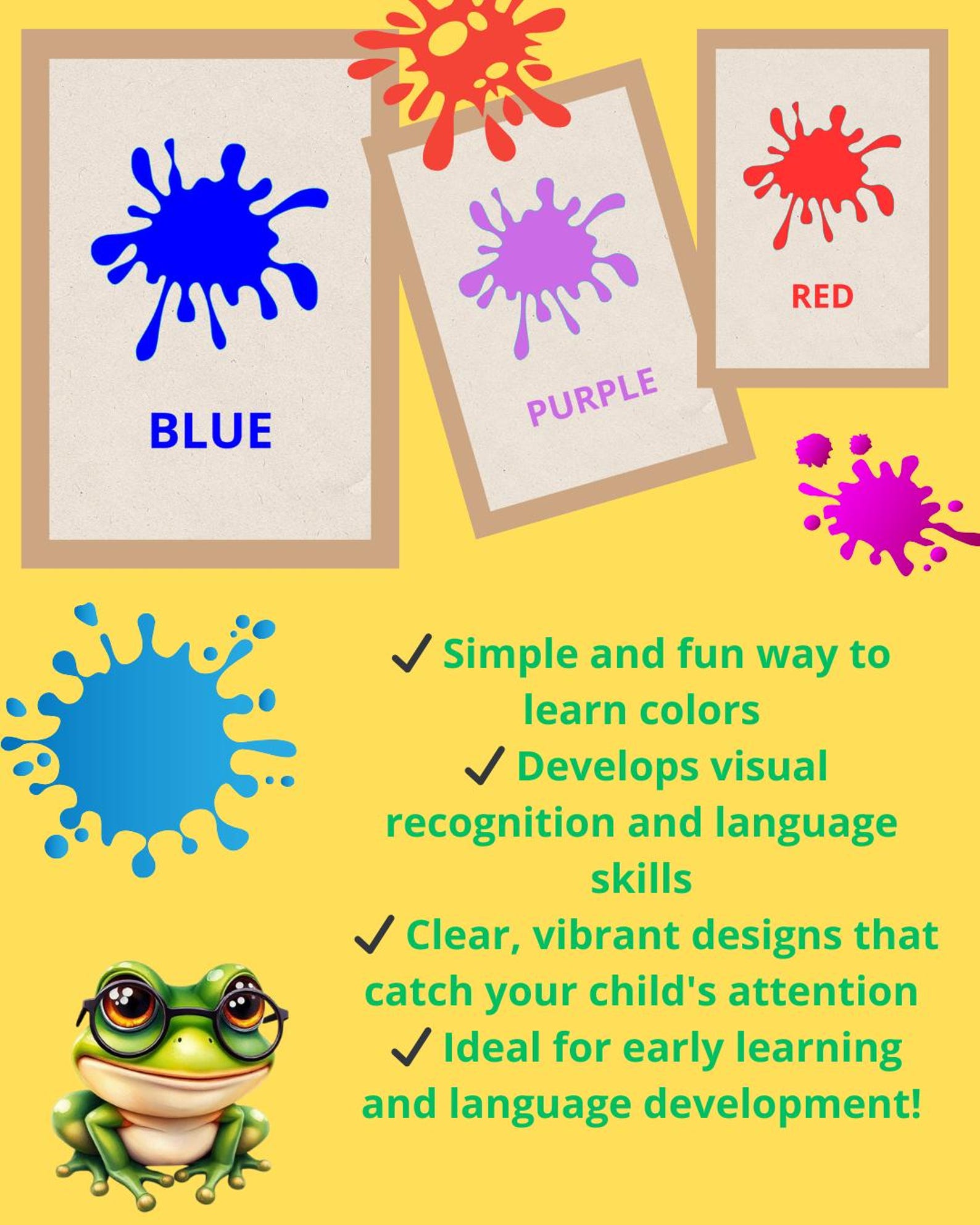 Basic Shapes Flashcards for Kids, Color Flashcards for Kids - Etsy