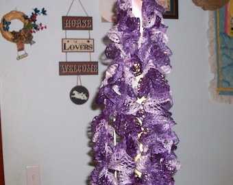 Meadow Violets Ruffle Scarf para mujeres y niñas