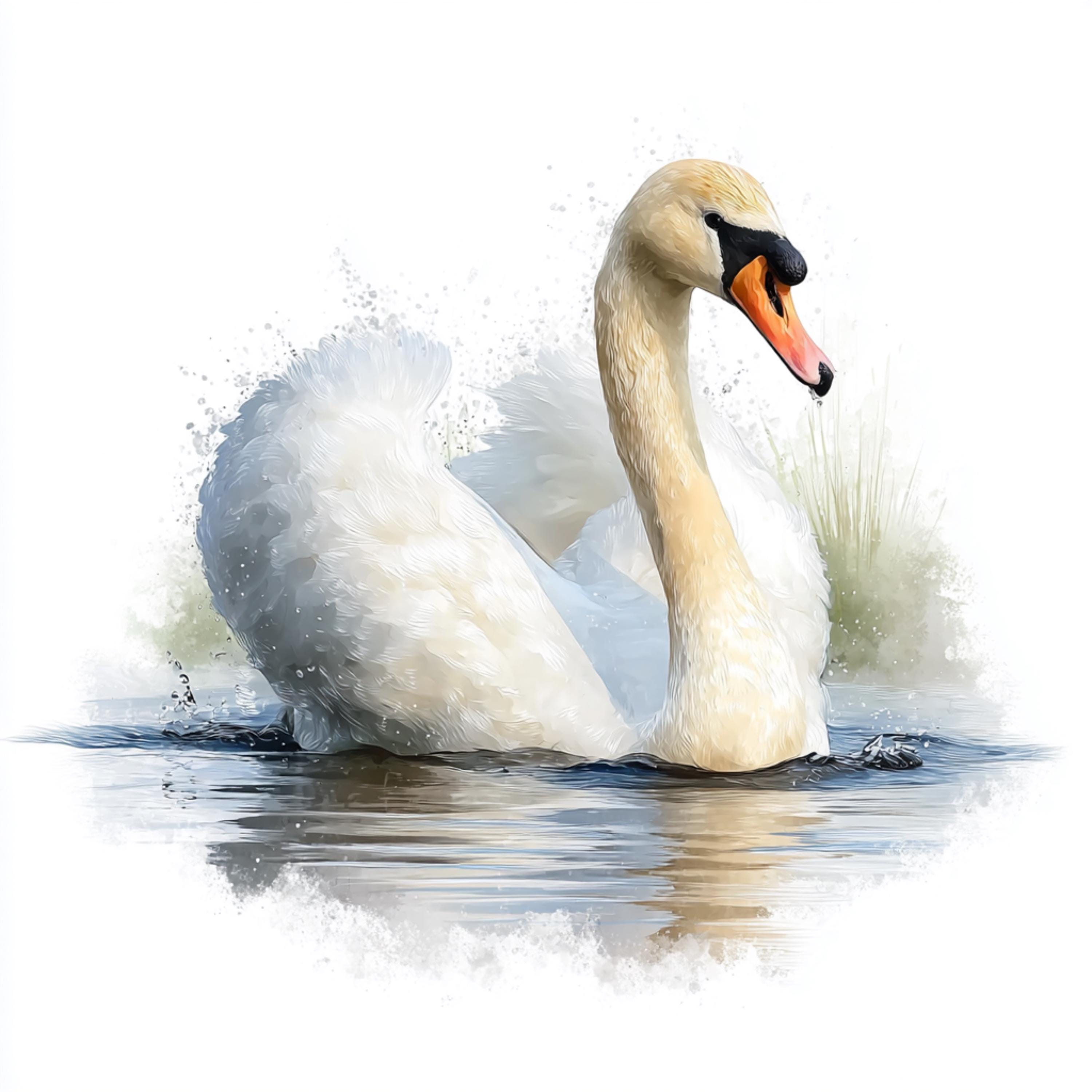 15 PNG Swan Clipart Watercolor Swan Illustration Royal Swan Images ...