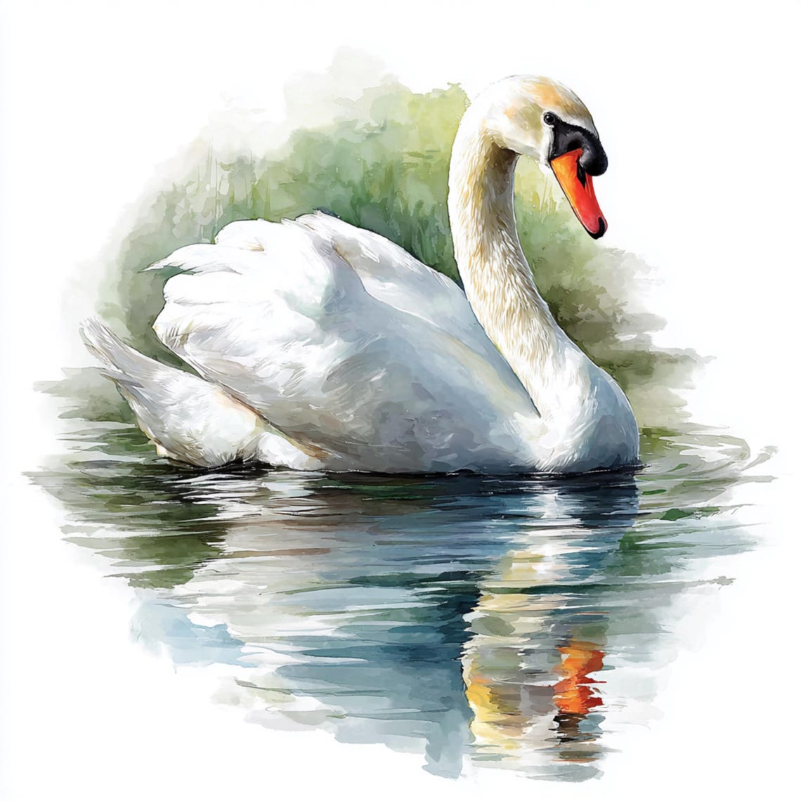 15 PNG Swan Clipart Watercolor Swan Illustration Royal Swan Images ...