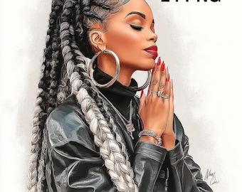 24 PNG Black woman Praying African American Woman Praying Meditation clipart Christian Prayer  Digital Download African American Faith