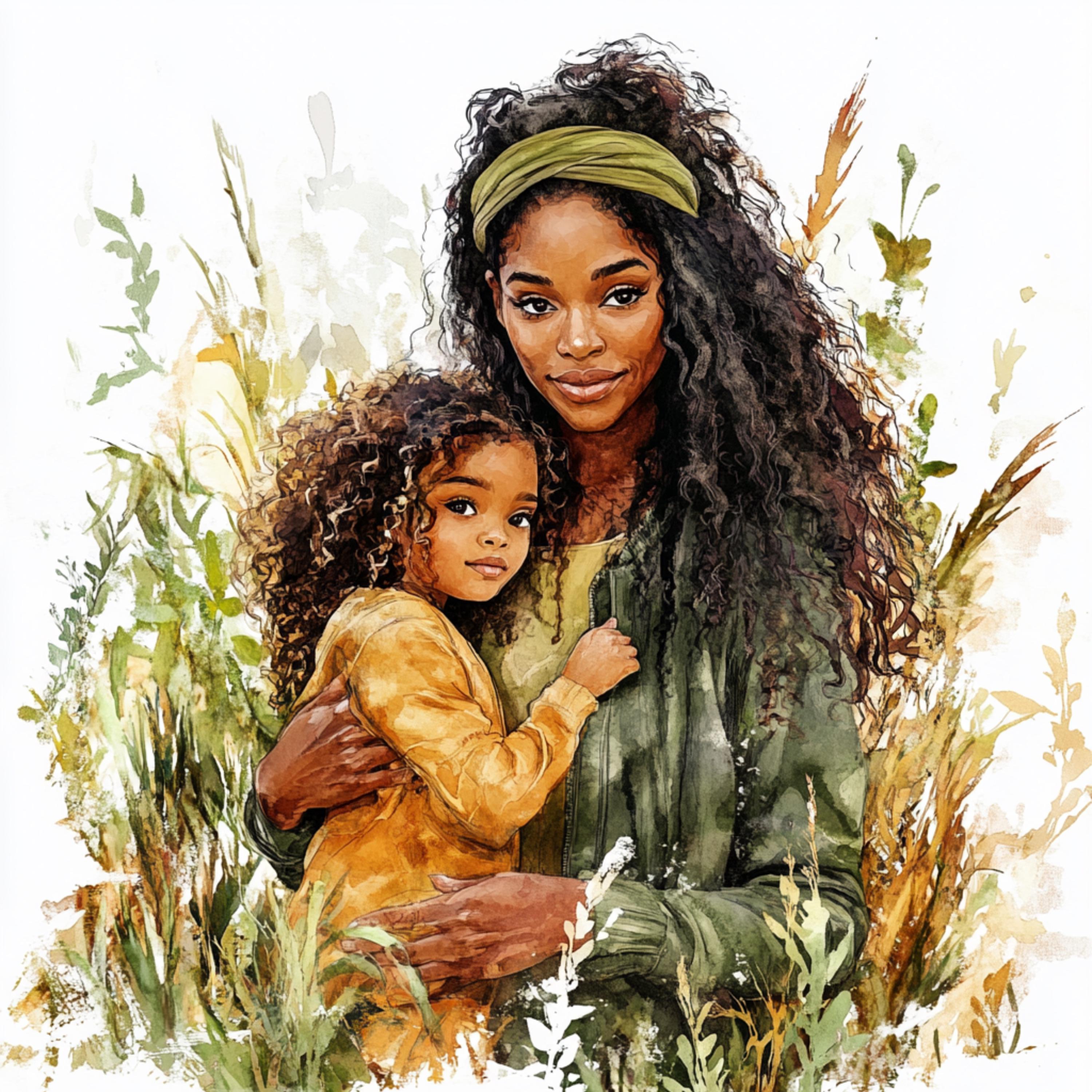 13 PNG Mother's Day Bundle African American Mother and Daughter Son ...