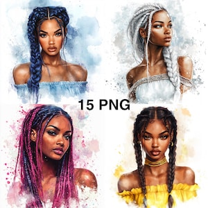 15 PNG African American woman clipart Black Fashion Models Fashionable Girl Graphics  Digital download Black girl png Elegant Black Women