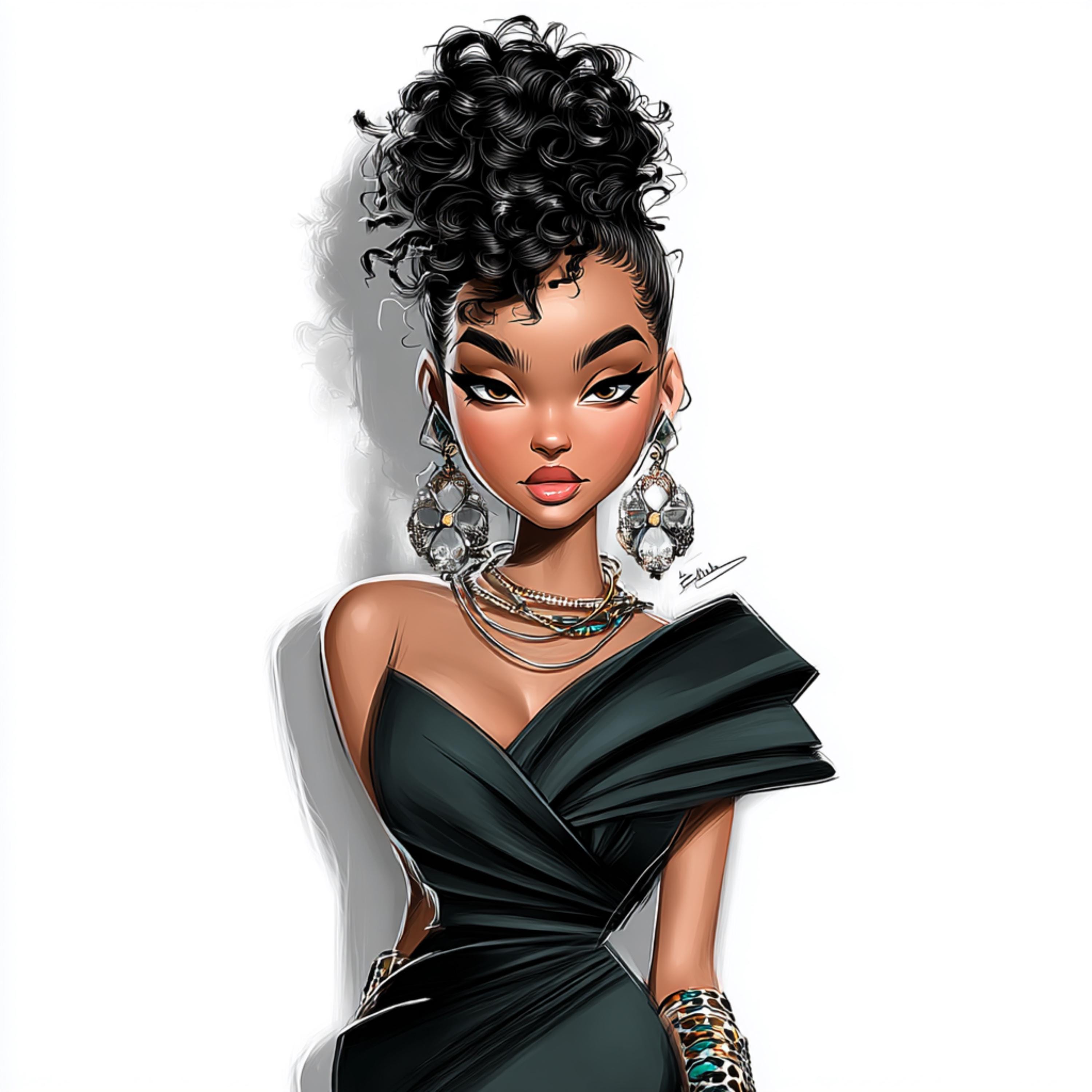 21 PNG African American Woman Pink Clipart Black Fashion Models ...