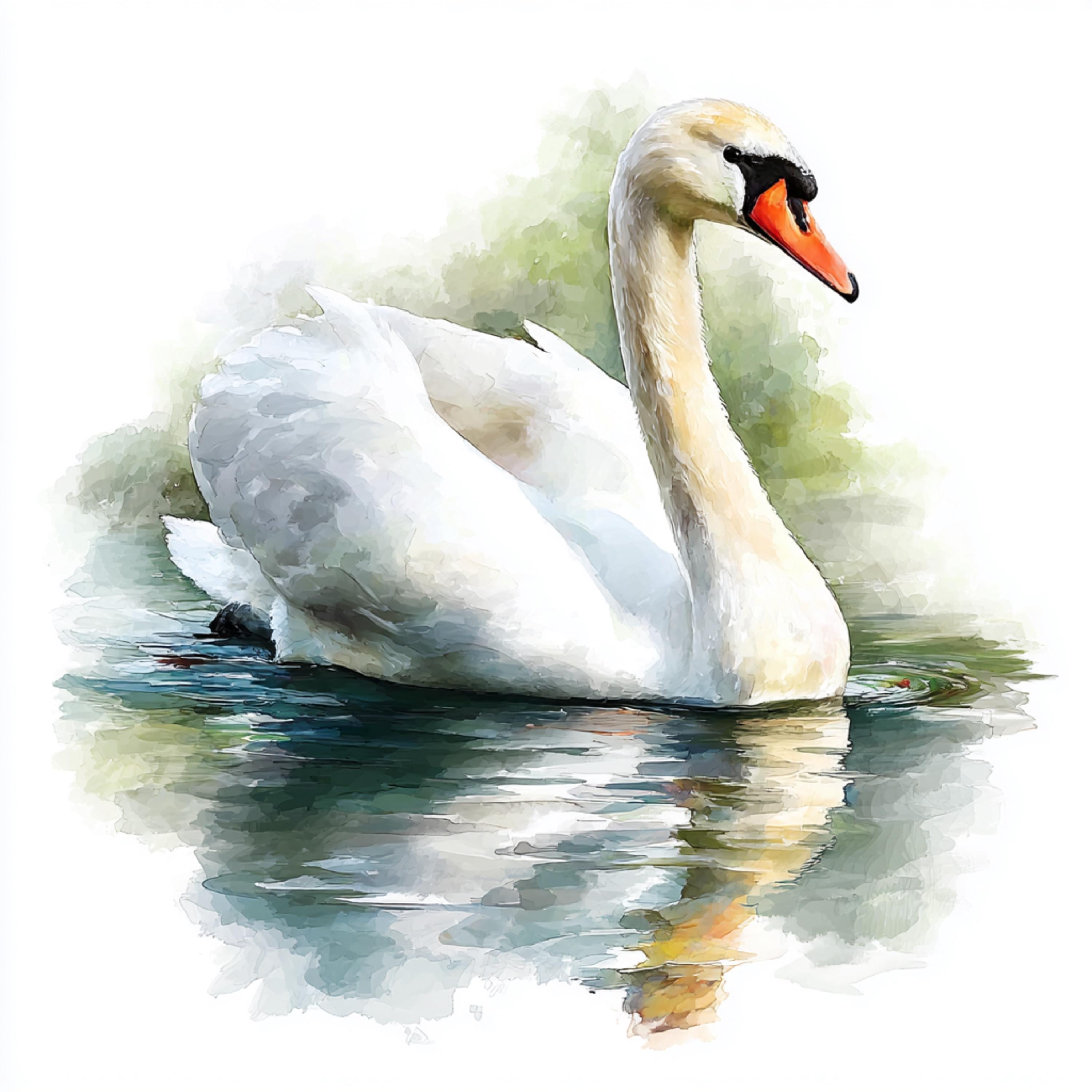 15 PNG Swan Clipart Watercolor Swan Illustration Royal Swan Images ...