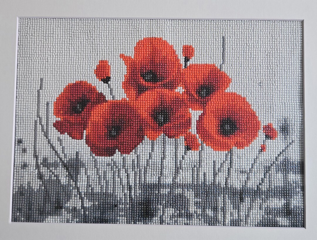 Poppies Completed Diamond Art - Etsy