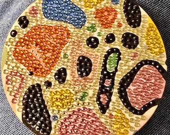 Posavasos artesanales de arte con diamantes 5D