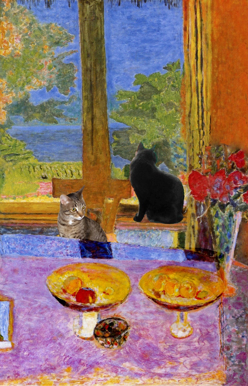 Ten Impressionist Art Cat Greeting Cards Bundle Blank Note Cards Black Cat Tabby Cat Cat Artwork Deborah Julian - 