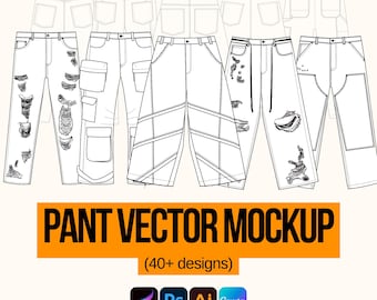 Pants Mockup Bundle, 40+ Vector Pants Templates (PDF)
