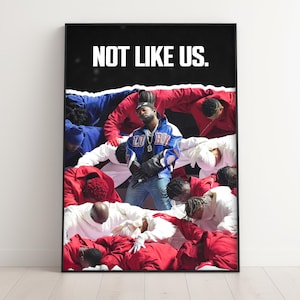 Kendrick Lamar houdt niet van ons-poster | Super Bowl 2025 | Albumposterafdrukken | Cadeau albumhoes | Rapmuziekposter | Fysiek product: