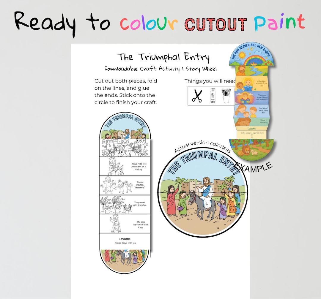 The Triumphal Entry Bible Craft | Palm Sunday Lesson | Christian ...