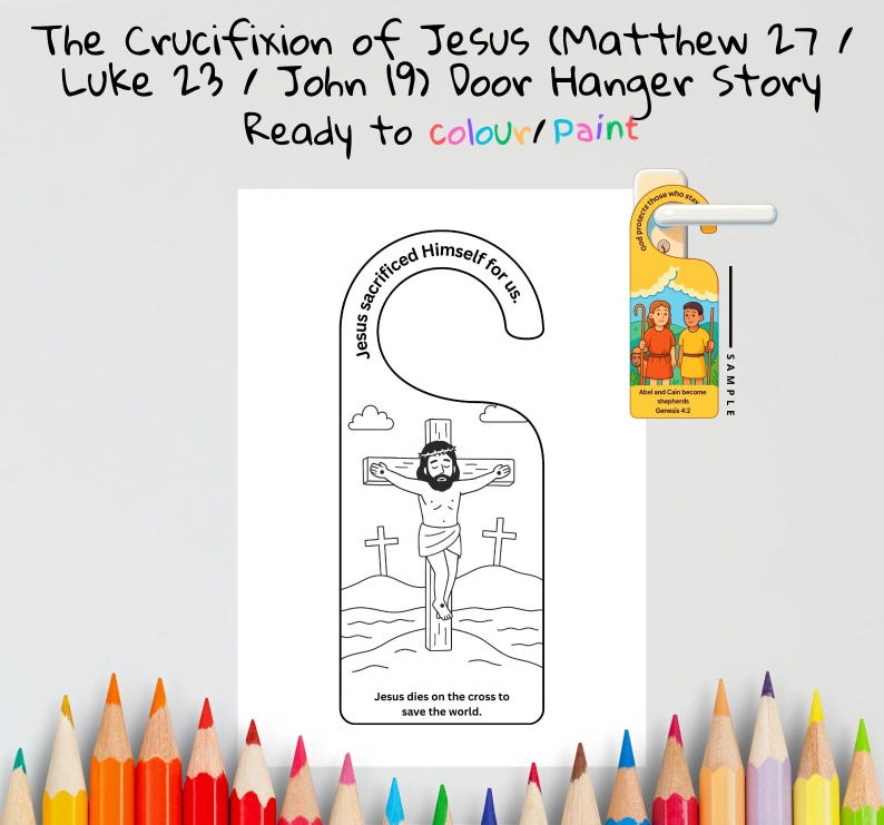 Crucifixion of Jesus Bible Door Hanger: listing photo