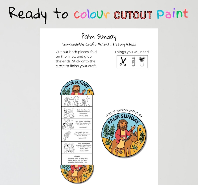 Palm Sunday Branch Craft for Kids: listing photo
