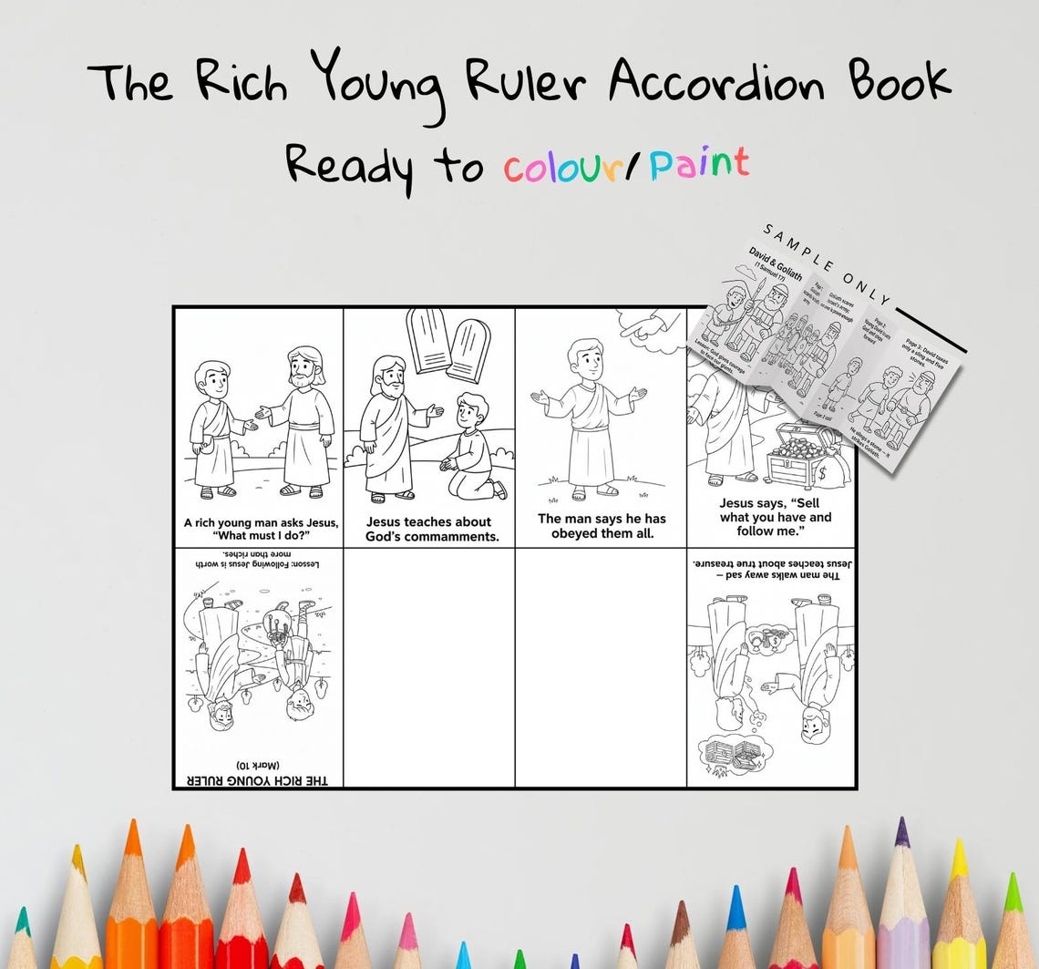 Young Rular Rich Young Ruler Bible Craft | Kids Sunday School Activity | Bible ...