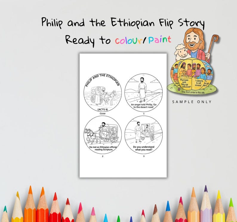 Philip and the Ethiopian 3D Bible Craft: listing photo