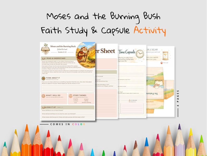 Moses and the Burning Bush Faith Time Capsule Pack: listing photo