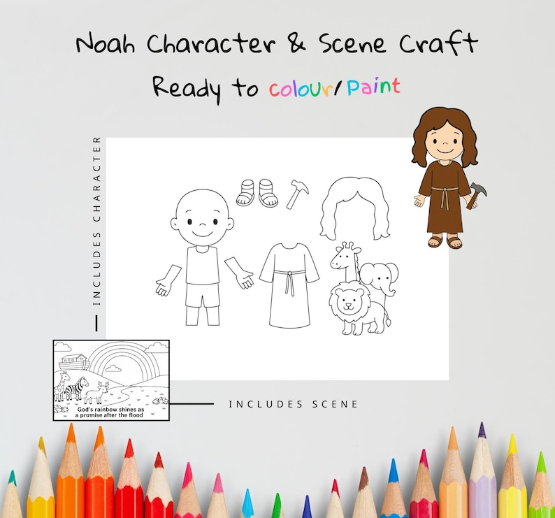 Noah’s Ark Bible Craft for Kids: listing photo