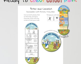 Peter and Cornelius Bible Craft | God’s Love for Everyone Lesson | Christian Coloring Activity | Sunday School Printable