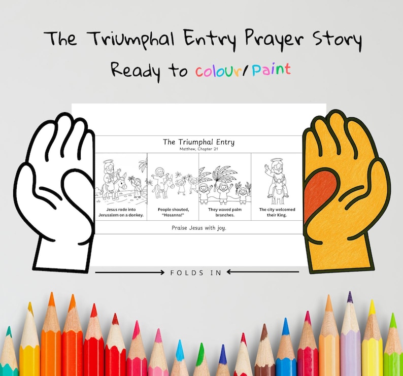Triumphal Entry Prayer Hands Craft: listing photo