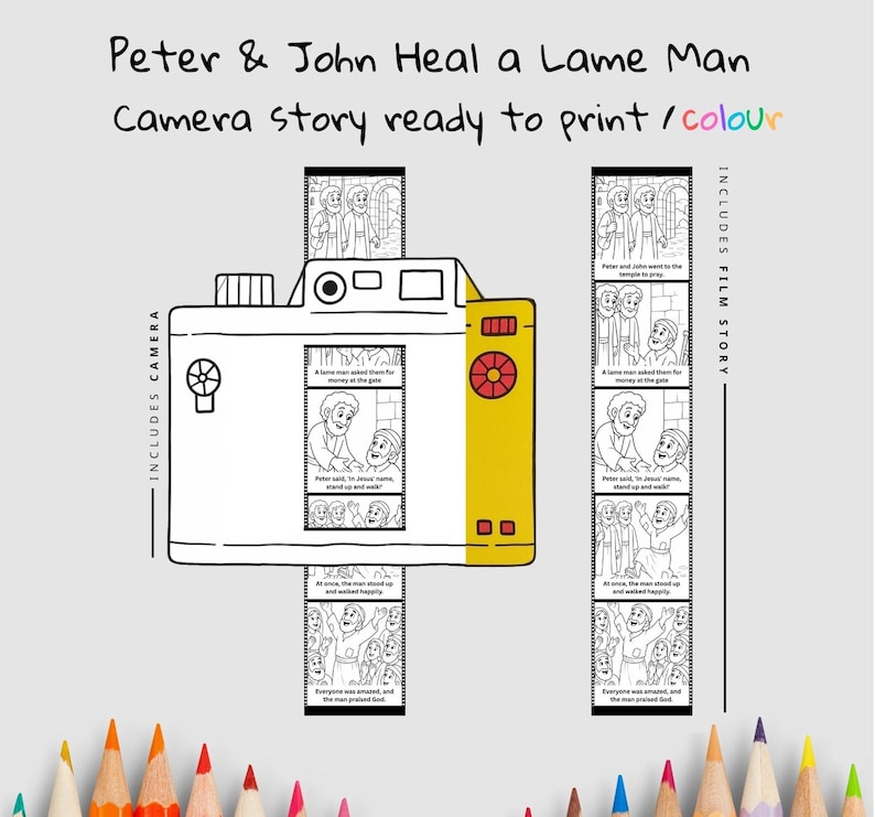 Peter and John Heal the Lame Man Camera Craft: listing photo