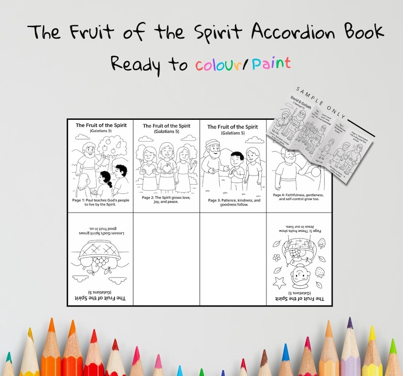 Fruit of the Spirit Accordion Bible Story Book: listing photo