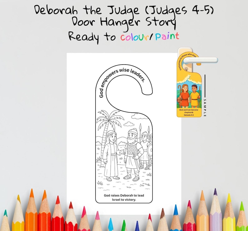 Deborah the Judge Bible Door Hanger: listing photo