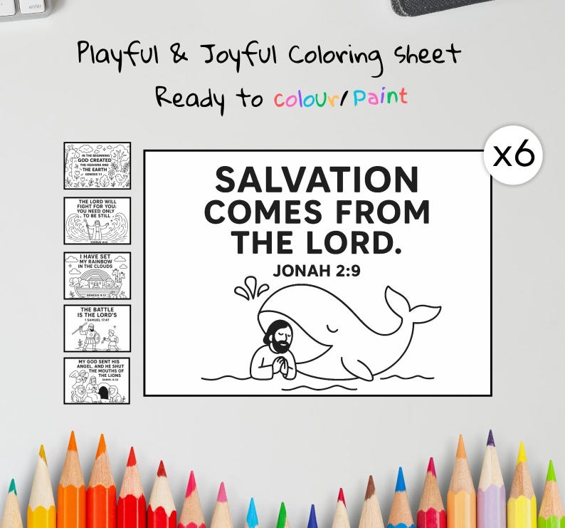 Playful and Joyful Bible Colouring Pages: listing photo