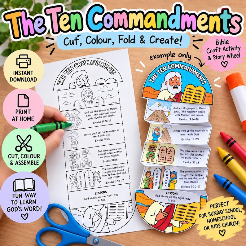 Joshua Commands the Sun Bible Sequencing Craft: listing photo