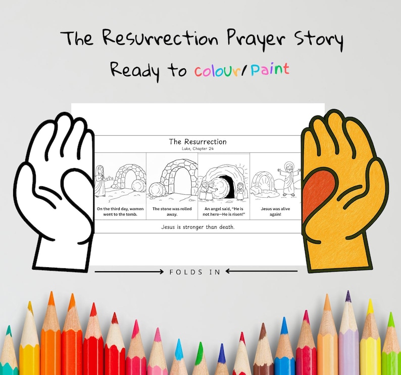 Resurrection Prayer Hands Craft: listing photo