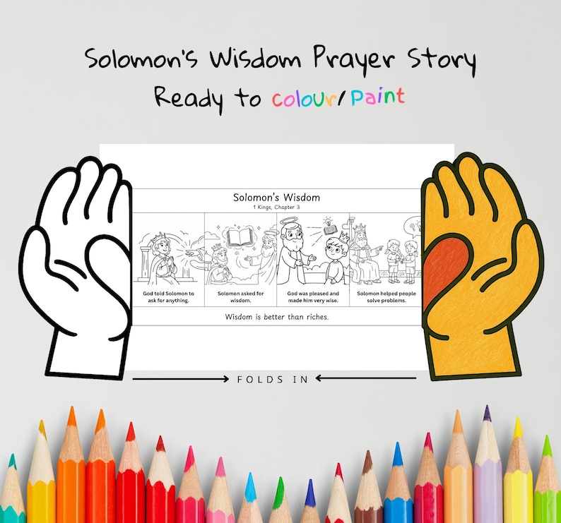 Solomon’s Wisdom Prayer Hands Craft: listing photo