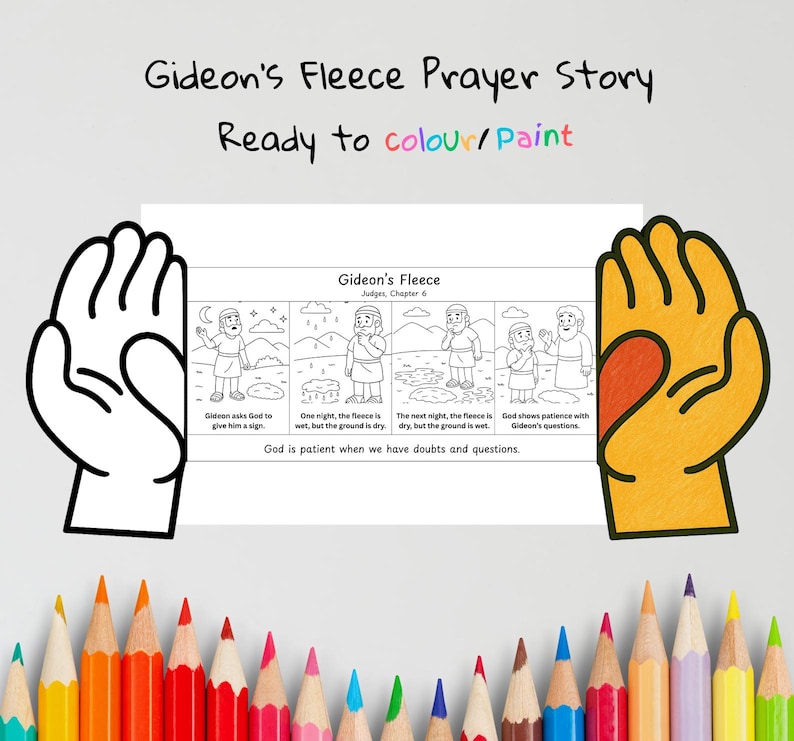 Gideon’s Fleece Prayer Hands Craft: listing photo