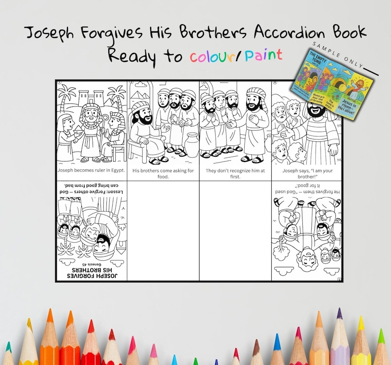 Joseph Forgives His Brothers Bible Sequencing Craft: listing photo