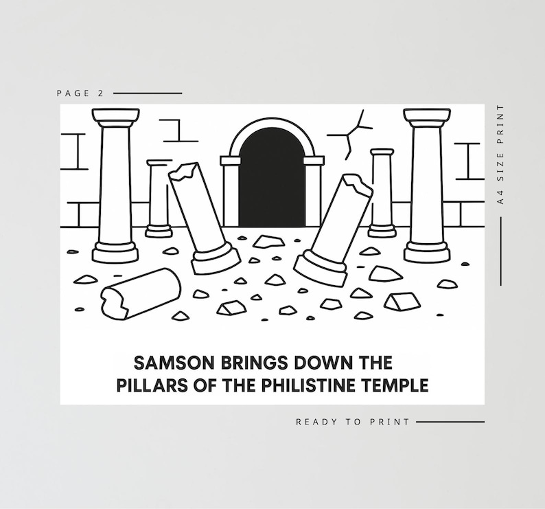 Samson Destroys the Temple | Bible Craft | Sunday School Bible Activity ...