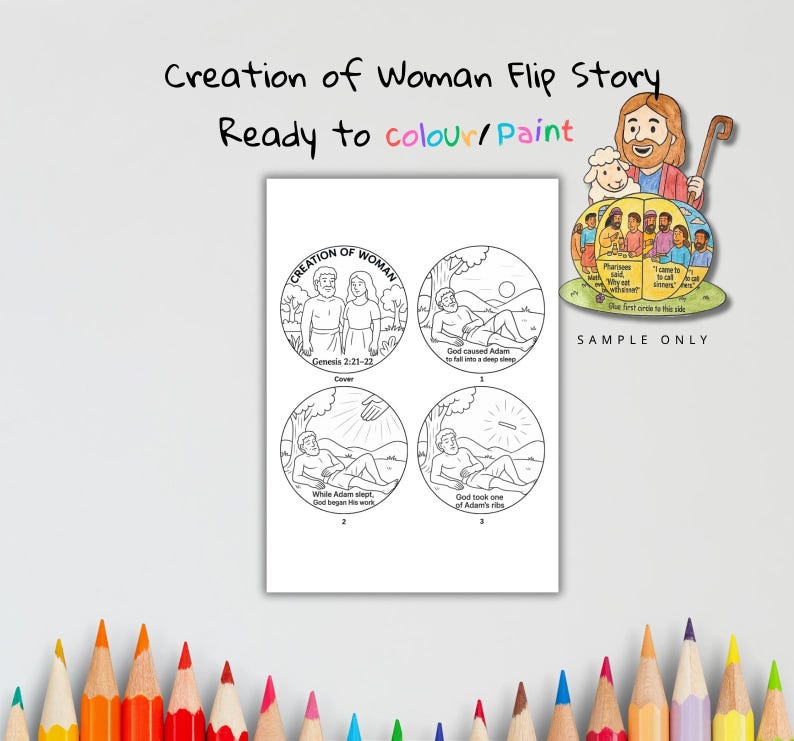 Creation of Woman 3D Bible Craft: listing photo