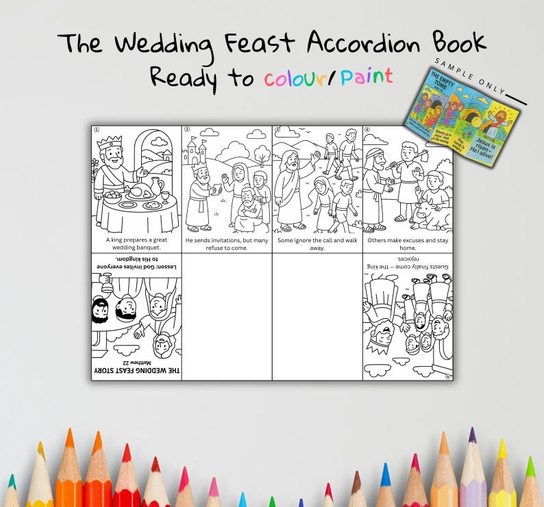 The Wedding Feast Bible Sequencing Craft: listing photo