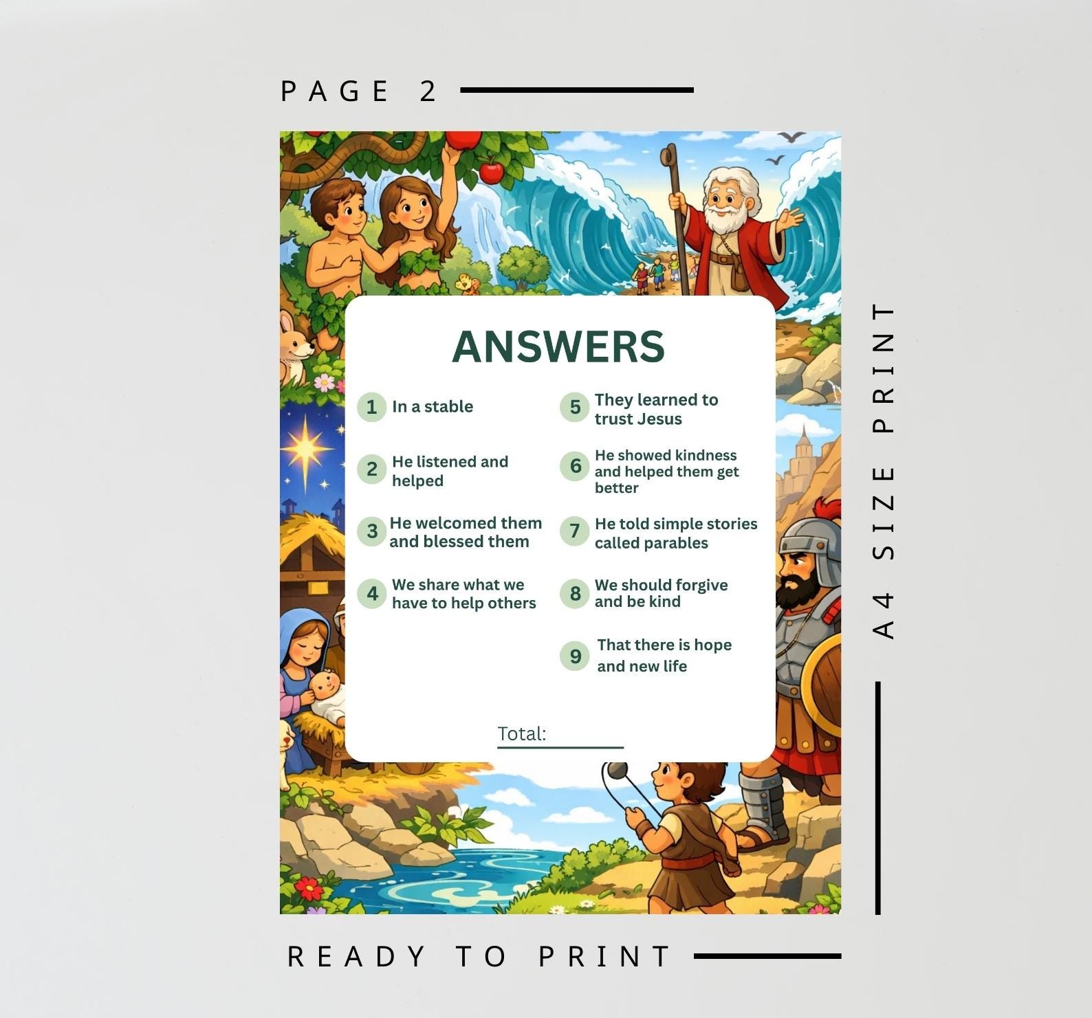 Life of Jesus Kids Bible Card Game | Gospel Overview Activity for Kids ...
