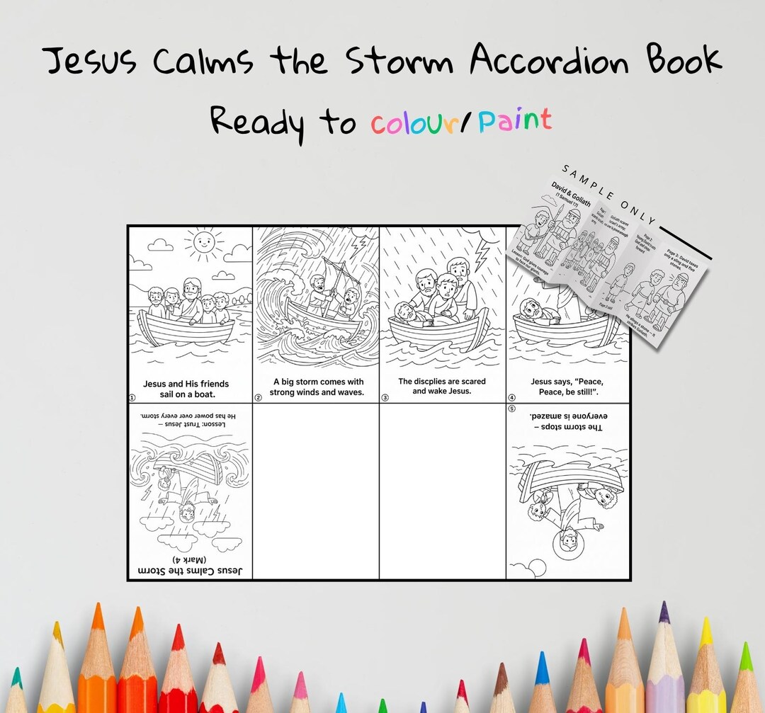 Jesus Calms the Storm Bible Craft | Kids Sunday School Activity | Bible ...