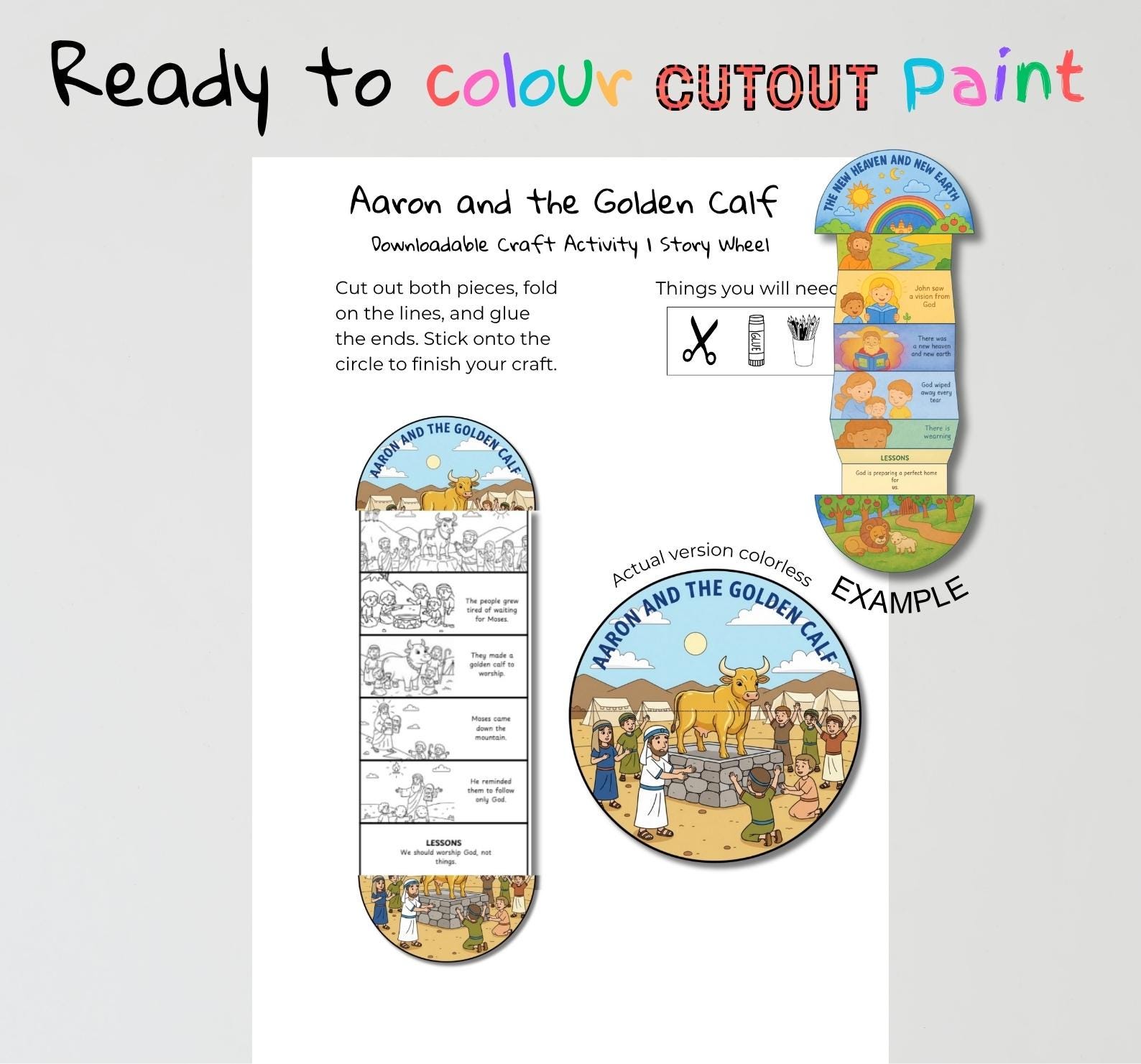 Aaron and the Golden Calf Bible Craft | Worship God Lesson | Christian ...