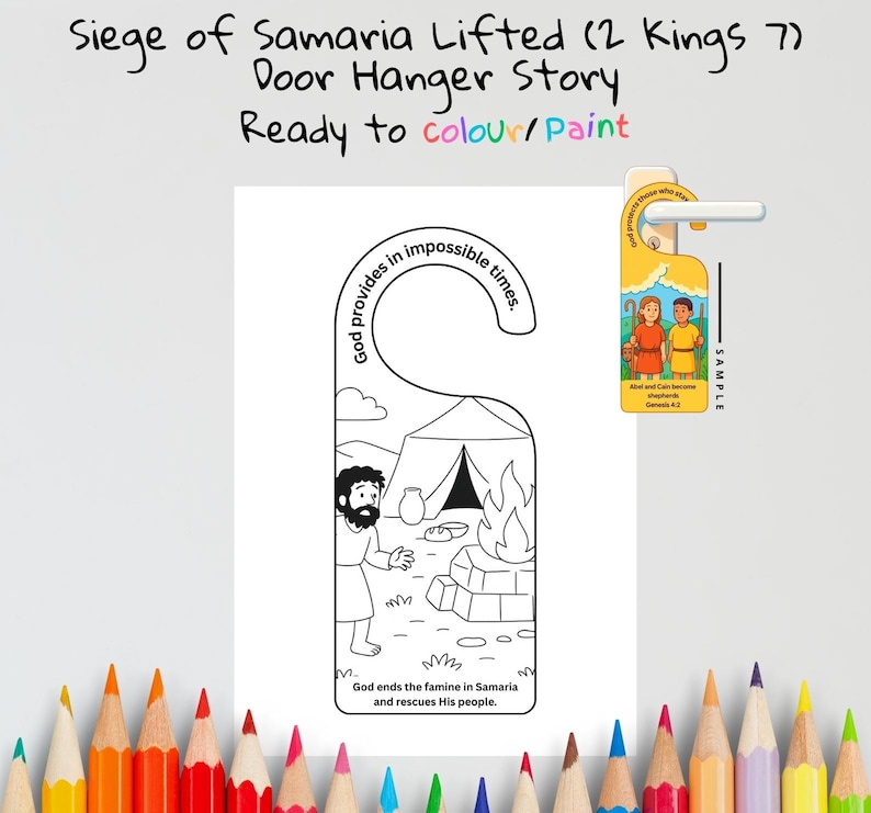 Siege of Samaria Bible Door Hanger: listing photo