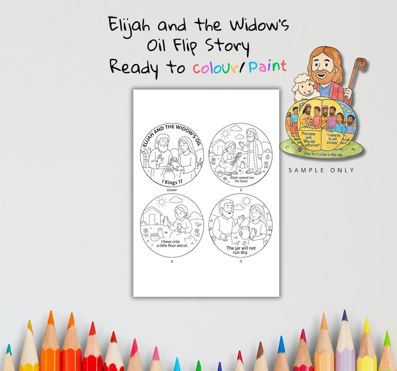 Elijah and the Widow’s Oil 3D Bible Craft: listing photo